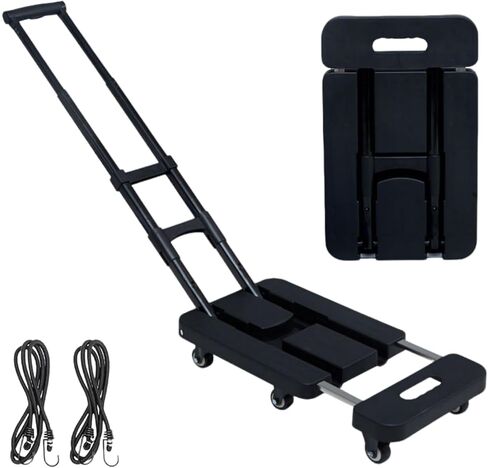 سعة Keqikai القابلة للطي 200 رطل - عربة Dolly الألومنيوم مع مقبض التلسكوب ، عربة مرافق قابلة للطي لتحريك الأمتعة للتسوق في البقالة والسفر في المطار in Kuwait