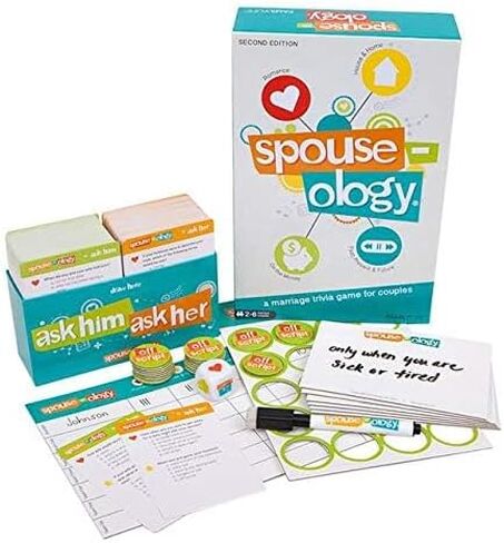 لعبة زوجة FamilyLife لزوجة الحياة (تم تحديثها 2024)-ألعاب Card Trivia للأزواج بما في ذلك 240 سؤالًا مع الوضع التنافسي والوضع الفردي ولوحة النتائج و 6 لوحات الجافة in Kuwait