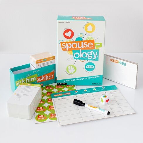 لعبة زوجة FamilyLife لزوجة الحياة (تم تحديثها 2024)-ألعاب Card Trivia للأزواج بما في ذلك 240 سؤالًا مع الوضع التنافسي والوضع الفردي ولوحة النتائج و 6 لوحات الجافة in Kuwait