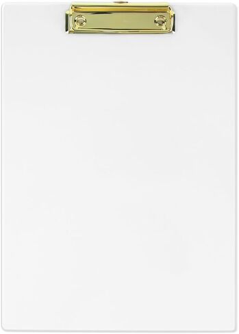 A4 Gold Clipboard, Metal Menu Clip Board with Binder Clip, Folder Plate Writing Splint Paperboard Drawing Board Office and School Stationeries Supplies (A4, Gold) in Saudi Arabia