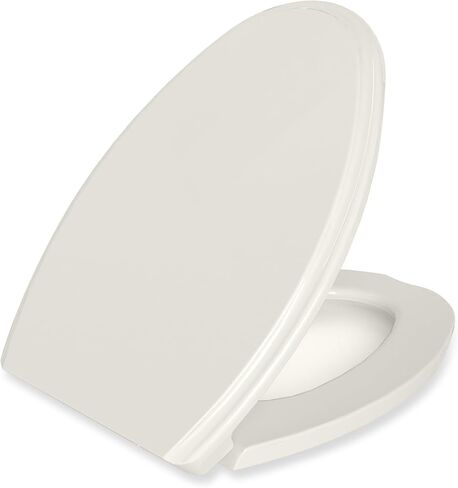 Elongated(Oval) Toilet Seat, Quick-Attach Hardware Metal Hinges, Heavy Duty, Slow Soft and Quiet Close, Durable and Sturdy, Easy to clean, Fits Elongated(Oblong) Toilets, White(18.5″) in Kuwait