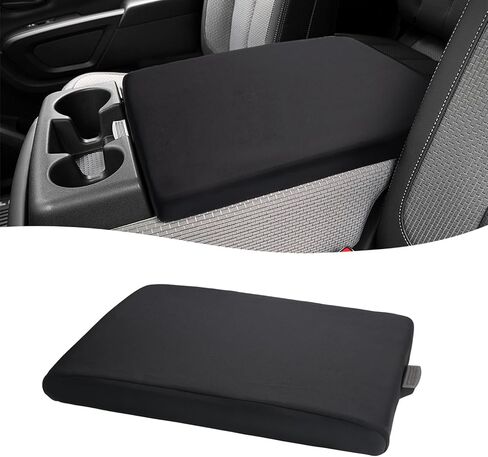 KBH Center Censole Cover Cover for Nissan Titan 2004-2024 ، Jump Seat ، Polyester Fabric ، Middle Console Lid Protector ، Black in Saudi Arabia
