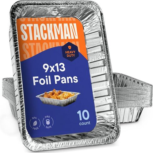 Full Size Large Aluminum Pans, Disposable Foil 21x13 Deep [20-Pack] Steam Table Chafing Pan - Extra Heavy Duty Durable Tray - Great for Roasting, Cooking, Warming, Prepping and Storing Food in Saudi Arabia