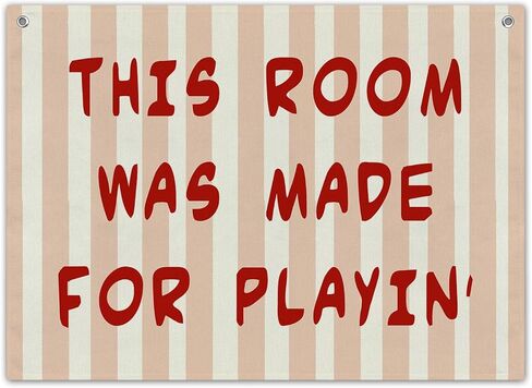 غرفة Teen Girls Room Decore ، Banner Lanen Canvas Lanner ، العلم المعلق على الحائط لمكتب غرفة النوم المباشر ، 20 × 30 بوصة -09 in Kuwait