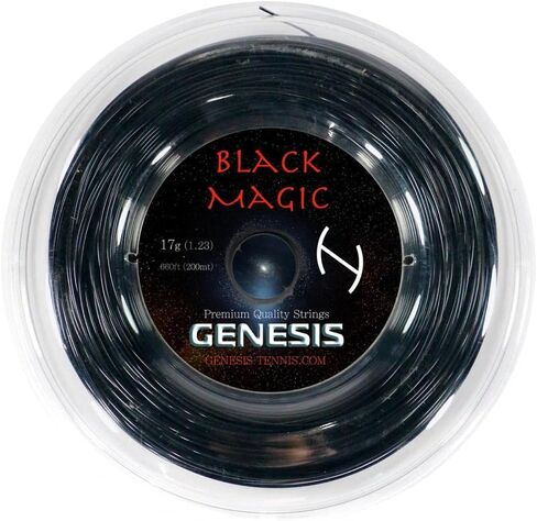 Genesis Black Magic Tennis Racket String, Black, 40-Feet/17-Gauge in Saudi Arabia