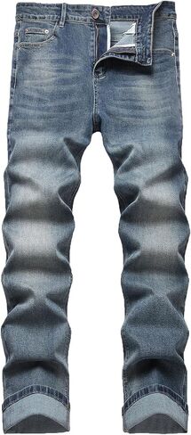 بنطلون جينز رفيع للرجال للرجال أزياء السراويل الدنيم in Kuwait