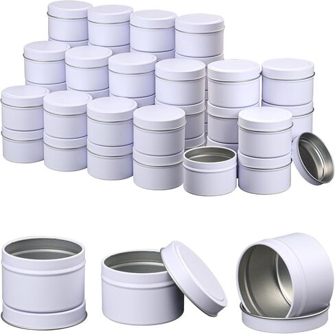 IHDYPPEW 48 Pack 4 oz Rose Gold Tins with Lids, Candle Containers, Empty Candle Jars Bulk, Candle Jars for Making Candles, Candle Supplies for Party Favors, Spices, Jewelry, Cosmetics in Saudi Arabia