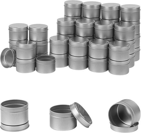 IHDYPPEW 48 Pack 4 oz Rose Gold Tins with Lids, Candle Containers, Empty Candle Jars Bulk, Candle Jars for Making Candles, Candle Supplies for Party Favors, Spices, Jewelry, Cosmetics in Saudi Arabia