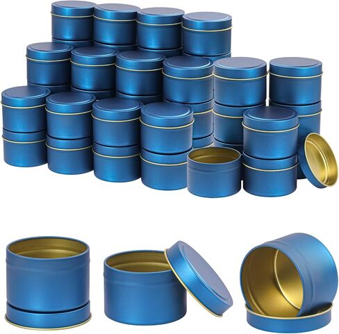 IHDYPPEW 48 Pack 4 oz Rose Gold Tins with Lids, Candle Containers, Empty Candle Jars Bulk, Candle Jars for Making Candles, Candle Supplies for Party Favors, Spices, Jewelry, Cosmetics in Saudi Arabia