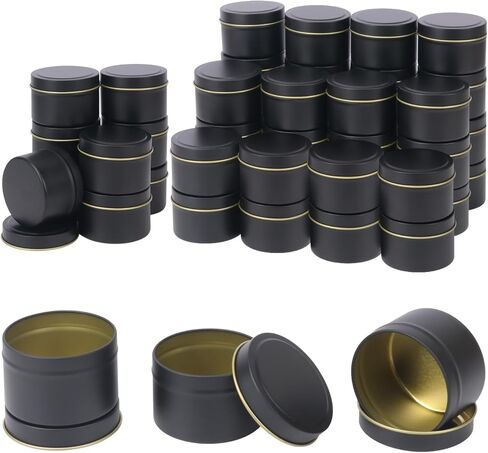 IHDYPPEW 48 Pack 4 oz Rose Gold Tins with Lids, Candle Containers, Empty Candle Jars Bulk, Candle Jars for Making Candles, Candle Supplies for Party Favors, Spices, Jewelry, Cosmetics in Saudi Arabia