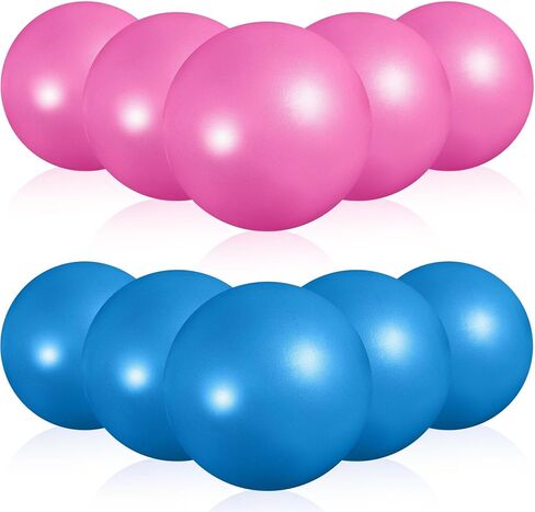 Aoriher 10 Pieces 9 Inch Exercise Pilates Ball Yoga Therapy Core Ball for Yoga Stability Barre Training Stretching Physical Posture Training Gym in Saudi Arabia