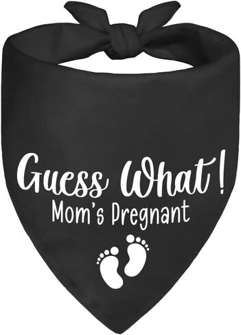 I Thought I was The Baby Black Dog Bandana, Pregnancy Announcement Gender Reveal Puppy Scarf Photoshoot Prop for Dog Lover Gifts, Shower Gifts for New Baby in Kuwait