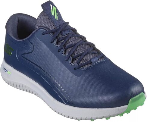 Skechers Men's GO Golf Max 3 Spikeless Golf Shoes - 11.5M Navy/Lime in Saudi Arabia