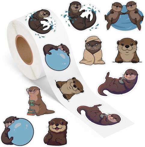500 Pcs Cute Turtle Stickers Roll Animals Beach Ocean Decals Waterproof for Bottles Journaling Laptop Scrapbook Birthday Party Decorations Supplies Favors School Teacher Classroom Reward in Saudi Arabia