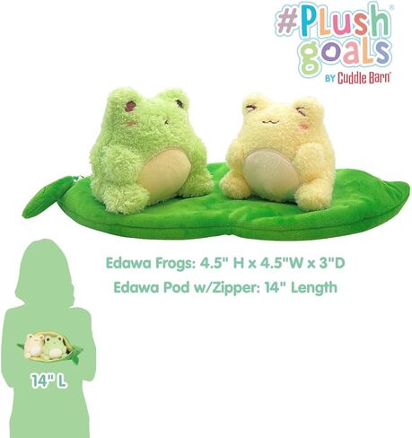Cuddle Barn Plushgoals - Pickle Wawa Kawaii لطيف لينة الأخضر الضفدع الفخم ، 9 بوصات in Saudi Arabia