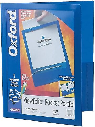 مجلد جيب Oxford Viewfolio Twin ، حجم الرسالة ، الأزرق (57441) -25 حزمة in Saudi Arabia