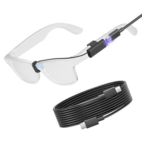 شحن كابل متوافق مع النظارات الذكية Rayban/Oakley Meta-رقاقة تم ترقيتها لشحن مستقر ، متوافق مع Wayfarer ، Skyler ، عناوين رئيسية ، العمل مع بنوك الطاقة والمحولات وهواتف Type-C in Kuwait
