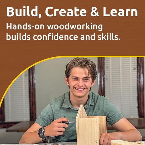 SparkJump Cottage Birdhouse Kit - Easy DIY Bird House for Outdoors, Cedar Roof & Front Porch, Natural Stones, FSC Certified Wood, Fun Family Crafting Project in Saudi Arabia