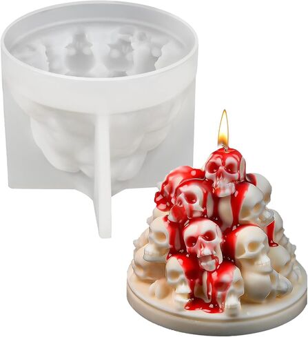 Halloween Ghost Candle Molds for Candle Making, 6 PCS Different Shapes Cute Spooky Silicone Molds for Candles Wax Soap Clay Plaster Epoxy Resin Home Decorations in Saudi Arabia