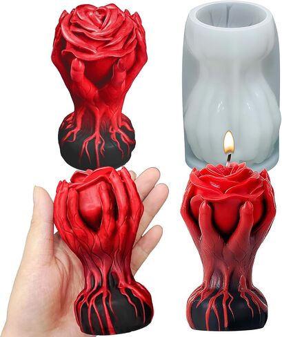 Halloween Ghost Candle Molds for Candle Making, 6 PCS Different Shapes Cute Spooky Silicone Molds for Candles Wax Soap Clay Plaster Epoxy Resin Home Decorations in Saudi Arabia