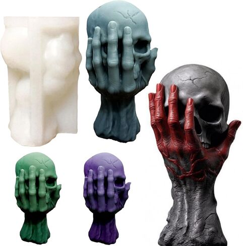 Halloween Ghost Candle Molds for Candle Making, 6 PCS Different Shapes Cute Spooky Silicone Molds for Candles Wax Soap Clay Plaster Epoxy Resin Home Decorations in Saudi Arabia