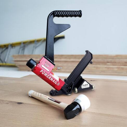Powernail 50P2FLEXPRXLW هوائي 18 مقياس L-Cleat جهاز تثبيت المسامير مع قاعدة مرنة قابلة للتعديل in Kuwait