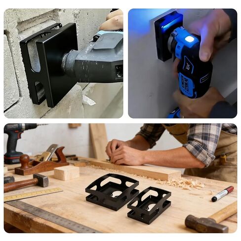 قطعتان من قاطع الفتحات المربعة من الفولاذ المقاوم للصدأ، قلم تحديد منفذ الحوائط الجافة وقاطع الحوائط الجافة، أداة قطع صندوق الحائط الفردي للجدران الجافة، الخشب in Kuwait