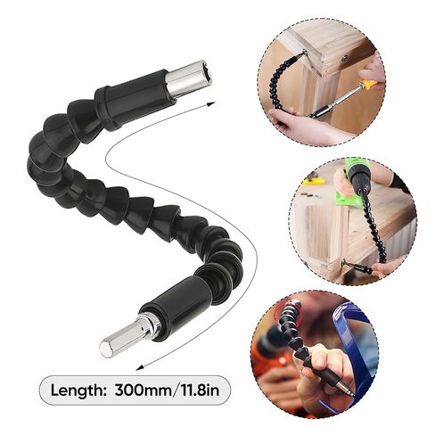 وصلة مثقاب احترافية مرنة للمساحات الضيقة، مجموعة مكونة من 17 قطعة تتضمن محول زاوية يمنى 105 درجة/90 درجة، ومقبس قابل للدوران ولقم مفك للكهربائيين والسباكين والمشروعات المنزلية التي تصنعها بنفسك in Kuwait