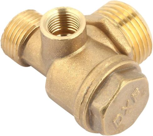 Compressor Check Valve, Air Compressor Check Valve 3 Port Brass Air Compressor Male Threaded Check Valve Tube Connector Tool in Saudi Arabia