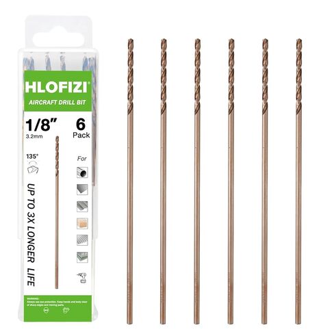 7/64 x 6 Inch Cobalt Long Drill Bits (6 Pack), Drilling for Hard Wood, Aluminum, and Soft Metal in Saudi Arabia