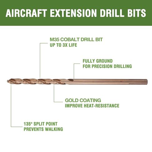 7/64 x 6 Inch Cobalt Long Drill Bits (6 Pack), Drilling for Hard Wood, Aluminum, and Soft Metal in Saudi Arabia