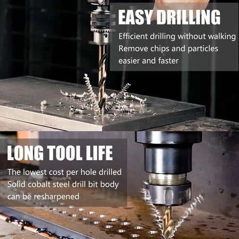 6PCS Stainless Steel Cobalt Twist Drill bits 3/4/5/6/8/10, Steel Plate Punching, high Speed Steel in Saudi Arabia