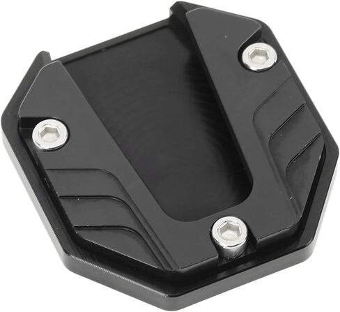 Motorcycle Kickstand Plate, Aluminium Alloy Side Stand Extension Plate High Strength Pad Support Accessory for Parking on Hot Pavement, Grass, Soft Ground and More in Saudi Arabia