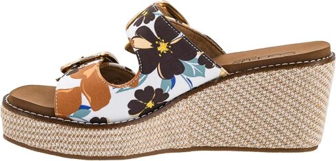 Corkys Footwear Womens 2.5 بوصة إسفين واضح - يتميز بحزامين مع أبازيم قابلة للتعديل، ونعل داخلي من مادة EVA المميزة من Corkys لراحة طوال اليوم، ونعل خارجي ملفوف in Kuwait