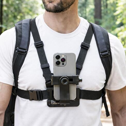 Mobile Phone Chest Mount Set, Strap Holder Cell Phone Clip for Action Camera POV Compatible with Samsung iPhone Plus etc in Saudi Arabia