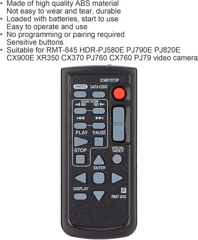 استبدال وحدة التحكم عن بعد للكاميرا العالمية للتحكم عن بعد DV لكاميرات الفيديو RMT-845، HDR-PJ580E، PJ790E، PJ820E، CX900E، XR350، CX370، PJ760، CX760، PJ79 in Saudi Arabia