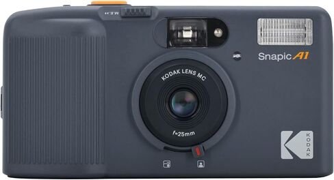 كاميرا فيلم KODAK Snapic A1 35 مم 35 مم، قابلة لإعادة الاستخدام، تركيز بمنطقتين، خفيفة الوزن، مدمجة (رمادي وحيد القرن) (لا يتم تضمين الفيلم وبطارية AAA) in Kuwait