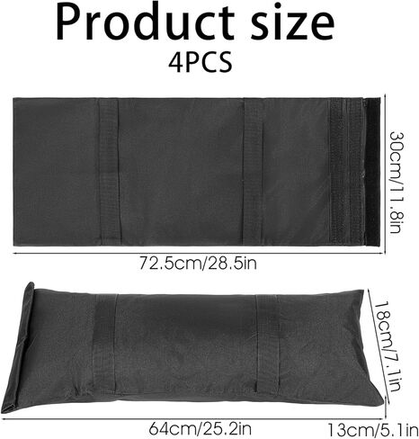 4 Pack 200 LBS Umbrella Base Weights Sandbag Sand Bags for Weight Heavy Duty Weatherproof Fillable Weighted for Outdoor Furniture Patio Umbrella Trampoline Canopy Garden Poolside Accessories in Kuwait