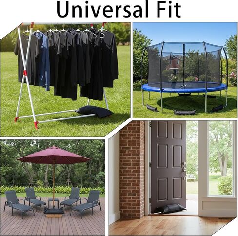 4 Pack 200 LBS Umbrella Base Weights Sandbag Sand Bags for Weight Heavy Duty Weatherproof Fillable Weighted for Outdoor Furniture Patio Umbrella Trampoline Canopy Garden Poolside Accessories in Kuwait