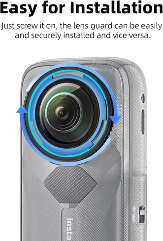 Insta 360 X5 Aluminum Frame Cage Case Bag Premium Glass Lens Guard Set Screen Protector for Insta360 X5 X 5 Accessories Kit Anti-Scratch Metal Shell Protective Film Cover (Black) in Saudi Arabia