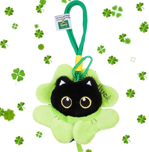 Tondiamo Black Cat Keychain Plush Bag Charm - Cute, Kawaii Gift, Christmas, Valentine's Day Accessories in Saudi Arabia