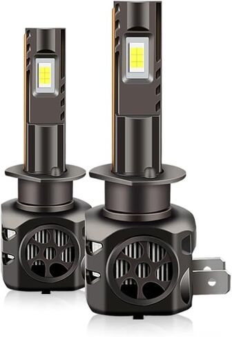 H7 LED Bulb, 30000LM 600% Super Bright 6500K Xenon White Fog Light, Wireless Plug and Play with Fan, Pack of 2 in Kuwait