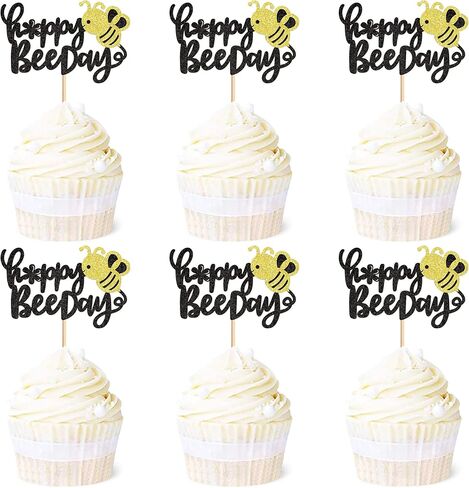 Ercadio 40 Pack Edible Bee Cupcake Topcake Topcake Honeycomb Bee Cupcake يختار حلوًا كما يمكن أن نحلة زهرة الزهور الزهرة القبعات العليا لموضوع النحل عيد ميلاد الطفل الحزب in Saudi Arabia