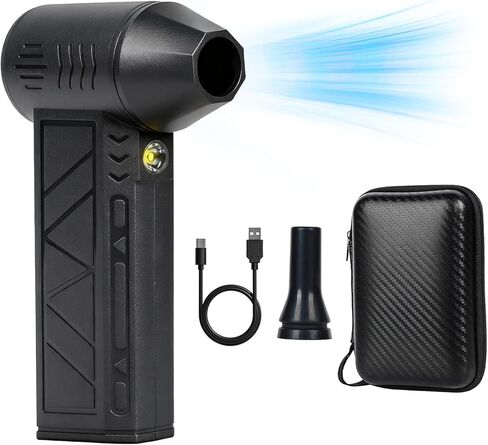 120,000RPM Cordless Air Duster with LED Light, 3-Speed Electric Air Blower & Handheld Flashlight, Rechargeable Dust Blower for PC, Keyboard, Car, Home Dark Area Cleaning in Saudi Arabia