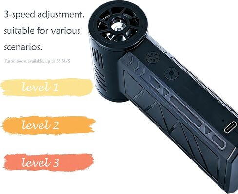 120,000RPM Cordless Air Duster with LED Light, 3-Speed Electric Air Blower & Handheld Flashlight, Rechargeable Dust Blower for PC, Keyboard, Car, Home Dark Area Cleaning in Saudi Arabia