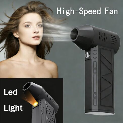 120,000RPM Cordless Air Duster with LED Light, 3-Speed Electric Air Blower & Handheld Flashlight, Rechargeable Dust Blower for PC, Keyboard, Car, Home Dark Area Cleaning in Saudi Arabia