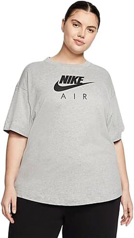 Nike Sportswear Essential Boyfriend T Womens القمصان النشطة والحجم XXL ، اللون: الأزرق الأزرق الفاتح in Kuwait