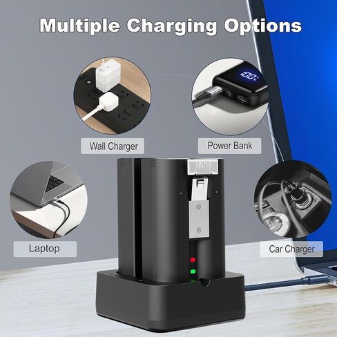 4-Pack Replacement Battery for Ring Doorbell - 7200mAh Rechargeable Camera Batteries with Charger Station for Ring Video Doorbell 2/3/3 Plus/4, Spotlight Cam, Stick Up Cam and Peephole Cam Indoor in Saudi Arabia