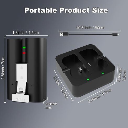4-Pack Replacement Battery for Ring Doorbell - 7200mAh Rechargeable Camera Batteries with Charger Station for Ring Video Doorbell 2/3/3 Plus/4, Spotlight Cam, Stick Up Cam and Peephole Cam Indoor in Saudi Arabia