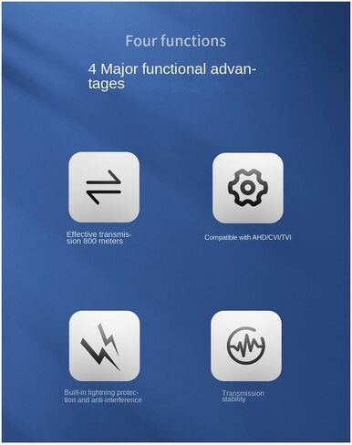 1 Channel Active Video Balun for CCTV Camera Twisted Pair Transmitter BNCLong Range for AHD TVI CVI 5/10MP in Kuwait